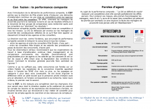 La performance comparée; recherche ministre...